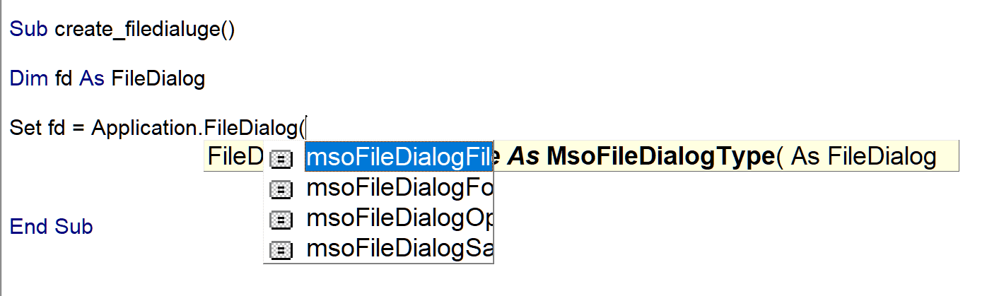فایل دیالوگ (File Dialogue ) در اکسل